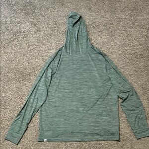 Johnnie-O Size L Heathered Green Featherweight Hoodie